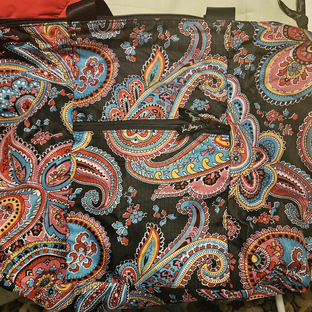 Vera Bradley Black Paisley Tote Bag
